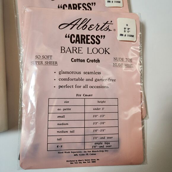 Albert’s Hosiery Caress Bare Look Pantyhose – Off Black, 3-Pack, Vintage - Picture 9 of 11